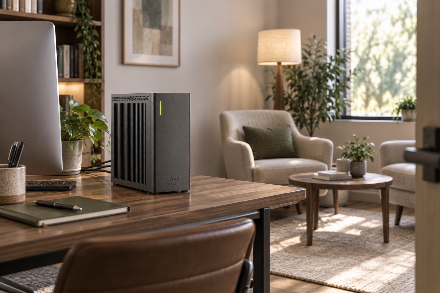 KOVA private AI box in a mental health & counseling workplace