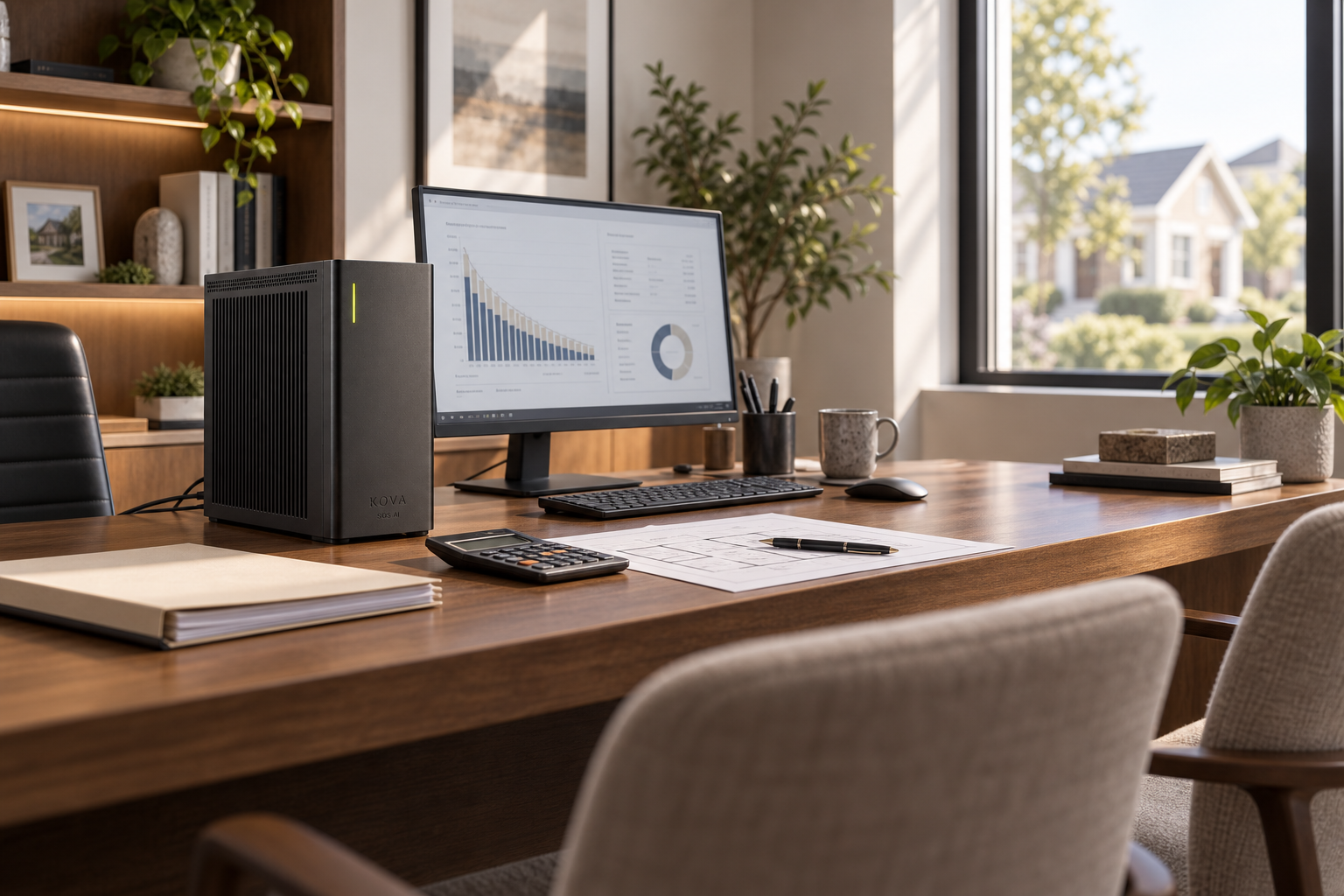 KOVA private AI box in a mortgage & lending workplace